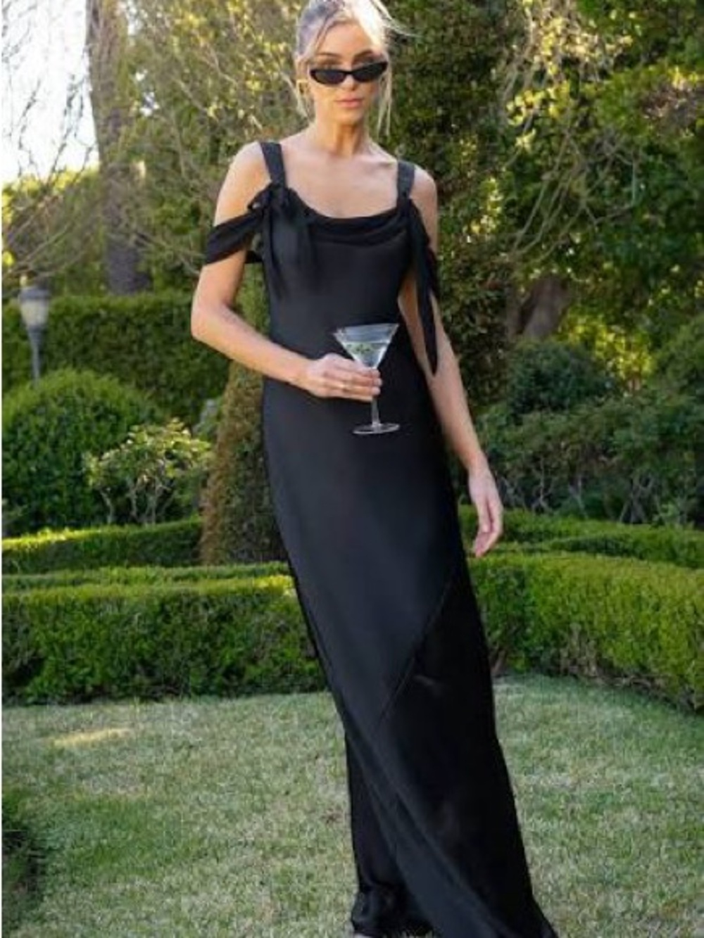 Show Me Your Mumu Bella Black Satin Dress